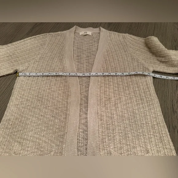 Beige Open-Front Cardigan - Picture 4 of 8